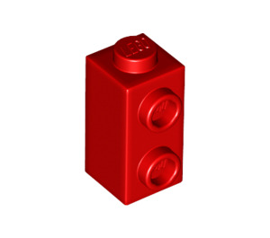 LEGO Rood Steen 1 x 1 x 1.6 met Twee Studs aan de zijkant (32952)