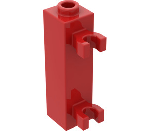 LEGO rot Backstein 1 x 1 x 3 mit Vertikale Clips (Hohlbolzen) (42944 / 60583)