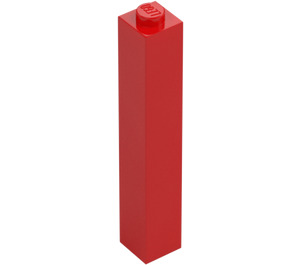 LEGO Rood Steen 1 x 1 x 5 met holle nop (2453)