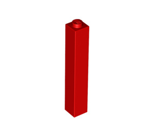 LEGO rouge Brique 1 x 1 x 5 avec goujon creux (2453)