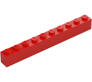 LEGO Czerwony Cegła 1 x 10 (6111)