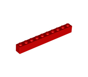 LEGO Rood Steen 1 x 10 (6111)
