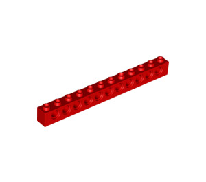 LEGO Rood Steen 1 x 12 met Gaten (3895)