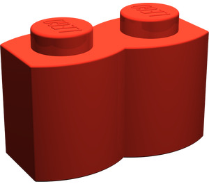 LEGO rouge Brique 1 x 2 Log (30136)