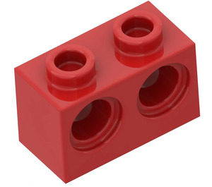LEGO Rood Steen 1 x 2 met 2 Gaten (32000)
