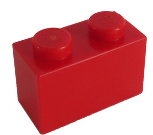 LEGO Rood Steen 1 x 2 met buis aan de onderzijde (3004 / 93792)