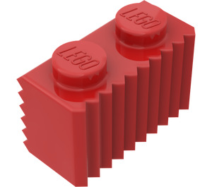 LEGO rot Backstein 1 x 2 mit Gitter (2877)