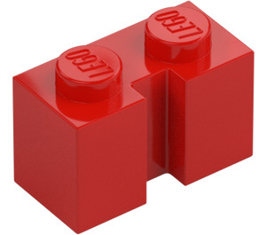 LEGO Rood Steen 1 x 2 met groef (4216)