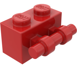 LEGO Rojo Ladrillo 1 x 2 con Asa (30236)