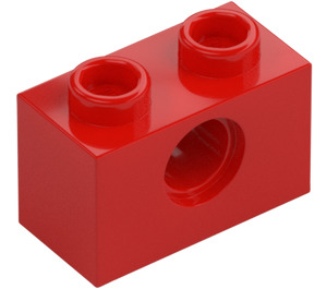 LEGO Röd Kloss 1 x 2 med Hål (3700)