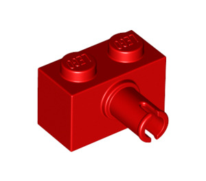 LEGO Red Brick 1 x 2 with Pin with Bottom Stud Holder (44865)