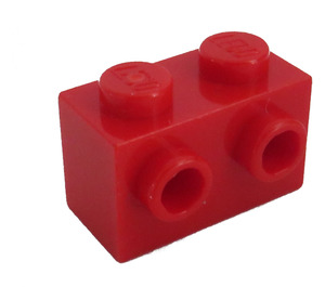 LEGO Rød Klods 1 x 2 med knops på Modsatte sider (52107)