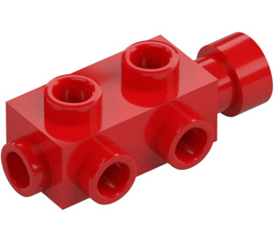 LEGO Red Brick 1 x 2 x 0.7 with Studs on Sides (4595)