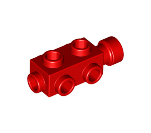 LEGO Rood Steen 1 x 2 x 0.7 met Studs Aan Sides (4595)
