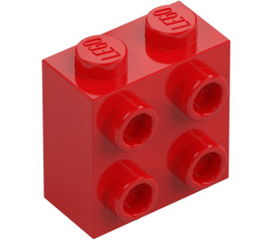 LEGO Rood Steen 1 x 2 x 1.6 met Noppen aan Eén Kant (1939 / 22885)