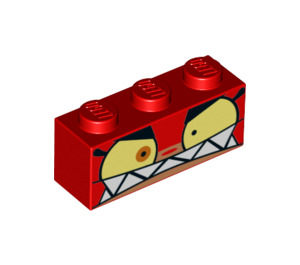 LEGO Rouge Brique 1 x 3 avec Angry Unikitty Face (3622 / 38921)