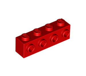 LEGO Rood Steen 1 x 4 met 4 Studs Aan een Kant (30414)