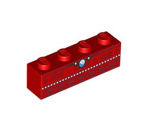 LEGO Rosso Mattoncino 1 x 4 con Cuore di Te Fiti Collana (3010 / 102457)