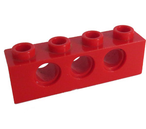 LEGO Červená Kostka 1 x 4 s otvory (3701)