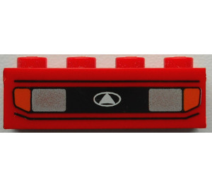 LEGO Red Brick 1 x 4 with Orange Blinkers (3010)