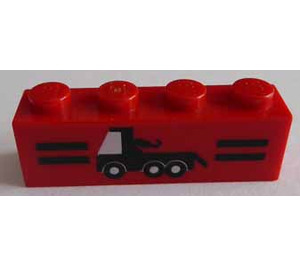 LEGO Red Brick 1 x 4 with Tow Truck (3010)