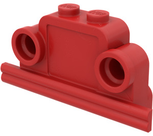 LEGO Červená Kostka, 1 x 4 x 2 Bell Shape s Headlights