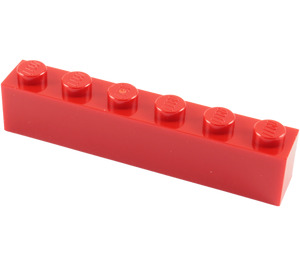 LEGO Rood Steen 1 x 6 (3009)