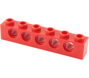 LEGO Rood Steen 1 x 6 met Gaten (3894)