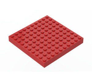 LEGO Red Brick 10 x 10 without Bottom Tubes or Cross Supports