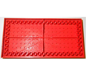 LEGO Red Brick 10 x 20 with Bottom Tubes around Edge and Cross Support