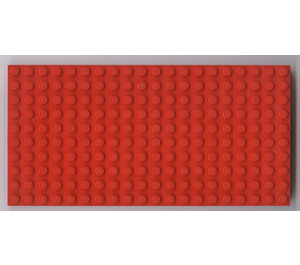 LEGO Rood Steen 10 x 20 met bodembuizen rond de rand en dubbele dwarssteunen
