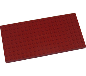 LEGO Red Brick 10 x 20 without Bottom Tubes, with 4 Side Supports and '+' Cross Support (Early Baseplate)