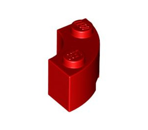 LEGO rot Backstein 2 x 2 Runden Ecke mit Bolzenkerbe und normaler Unterseite (3063 / 45417)