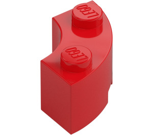 LEGO Rød Kloss 2 x 2 Rund Hjørne med knottskår og forsterket underside (85080)