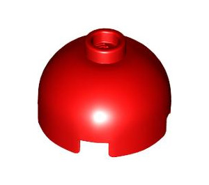 LEGO rouge Brique 2 x 2 Rond avec Dome Haut (Goujon creux, support d'essieu) (3262 / 30367)