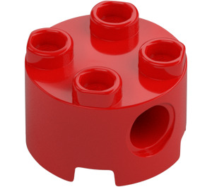 LEGO Red Brick 2 x 2 Round with Holes (17485 / 79566)