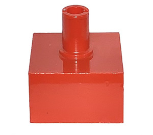LEGO Red Brick 2 x 2 Studless with Vertical Pin (4729)