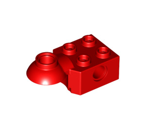 LEGO rouge Brique 2 x 2 avec Horizontal Rotation Joint (48170 / 48442)