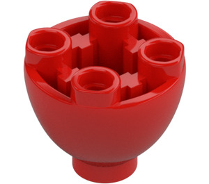 LEGO Rojo Ladrillo 2 x 2 x 1.3 Circular Invertido Dome (24947)