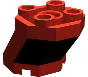 LEGO rouge Brique 2 x 3 x 1.6 Octagonal Offset (6032)