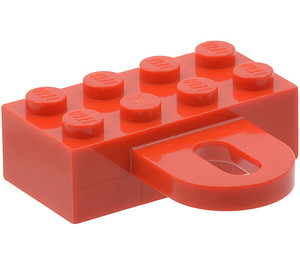 LEGO Rood Steen 2 x 4 met Coupling, Vrouwelijk (4748)