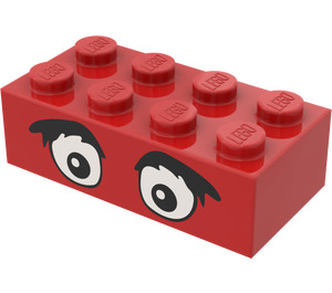 LEGO Red Brick 2 x 4 with Eyes (3001)