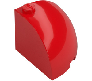 LEGO Rojo Ladrillo 3 x 3 x 2 Circular Cuarto (88293)