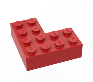 LEGO Rood Steen 4 x 4 Hoek
