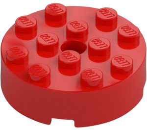 LEGO Red Brick 4 x 4 Round with Hole (87081)