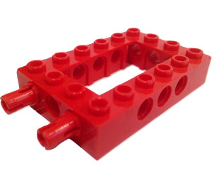 LEGO Röd Kloss 4 x 6 med Open Centrum med Pins (40344 / 43123)