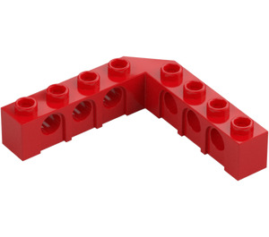 LEGO Červená Kostka 5 x 5 Roh s otvory (28973 / 32555)