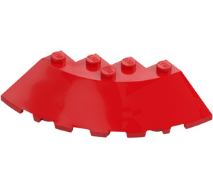 LEGO Red Brick 6 x 6 Round (25°) Corner (95188)