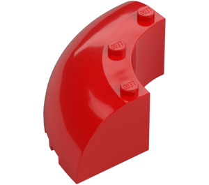 LEGO Rojo Ladrillo 6 x 6 x 2 Circular Esquina (87559)