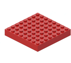 LEGO Rouge Brique 8 x 8 (4201 / 43802)